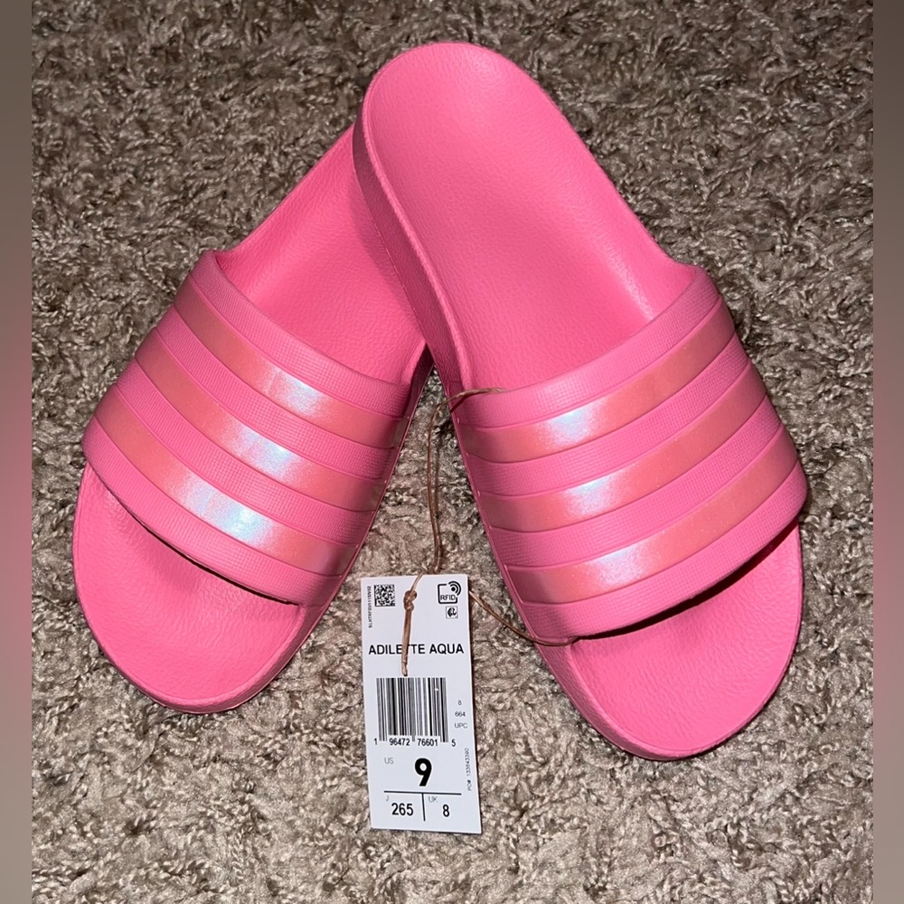 NIB!! adidas Adilette Aqua Women's Slide Sandal Sz 9